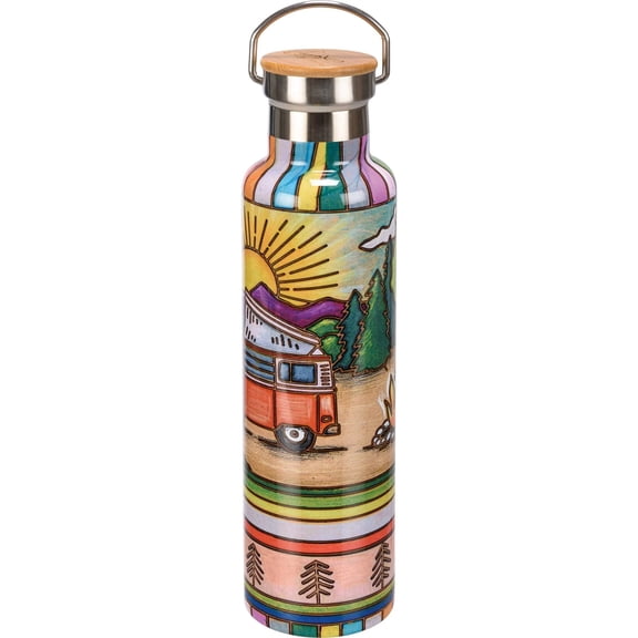 Primitives By Kathy CAMPER Insulated Stainless Steel Water Bottle 25 oz