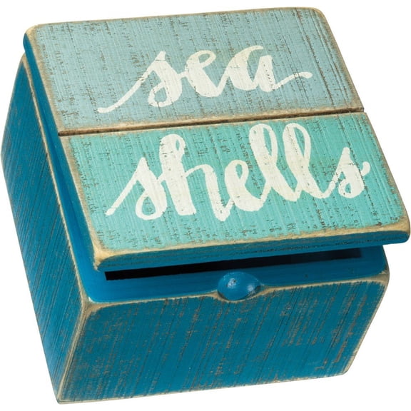 Primitives By Kathy - Slat Hinged Box - Seashells