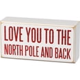 thumbnail image 1 of Primitives By Kathy Wooded 3 inches x 6 inches Box Sign North Pole Christmas Decor, 1 of 1
