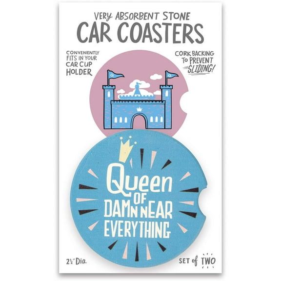 Primitives Car Coasters - Queen Of Everything