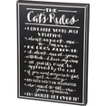thumbnail image 1 of primitives cat rules box sign, 1 of 2