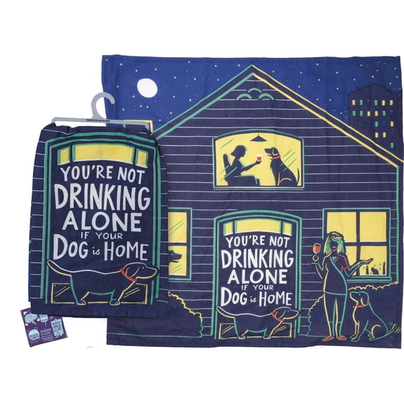 Primitives Dish Towel - Not Drinking Alone If Dog Is Home