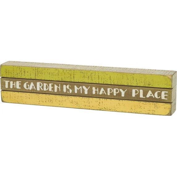 Primitives Happy Place Slat Box Sign