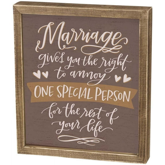 Primitives Inset Box Sign - Right to Annoy
