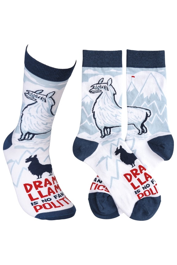 Primitives Socks - Drama Llama Is No Fan Of Politics