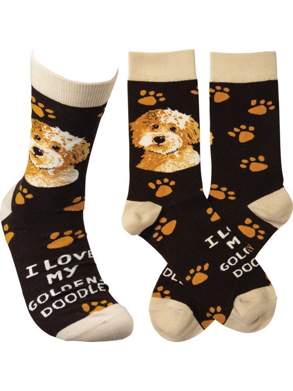 Primitives Socks - I Love My Goldendoodle