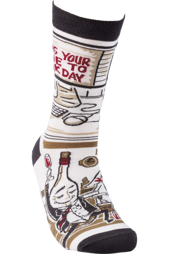 Novelty Socks, Bring, Wine to Work Day