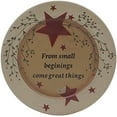 thumbnail image 1 of Primitives Vintage “from Small Beginings, Come Great Things” Wood Decorative Plate Round Display Wooden Plate Home Décor Art, 13-1/4 Inch, 1 of 5