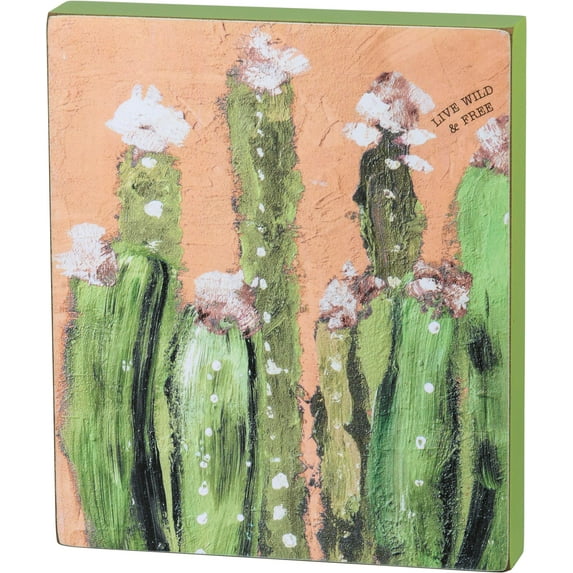 Primitives by Kathy 102364 Block Sign - Live Wild & Free