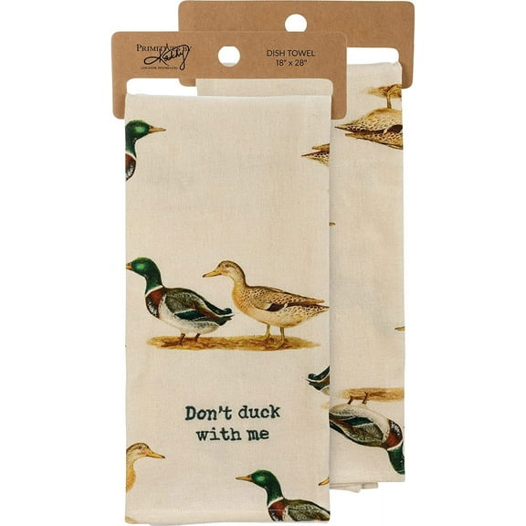 Primitives by Kathy 109826 Kitchen Towel Don't Duck with Me, 28-inch