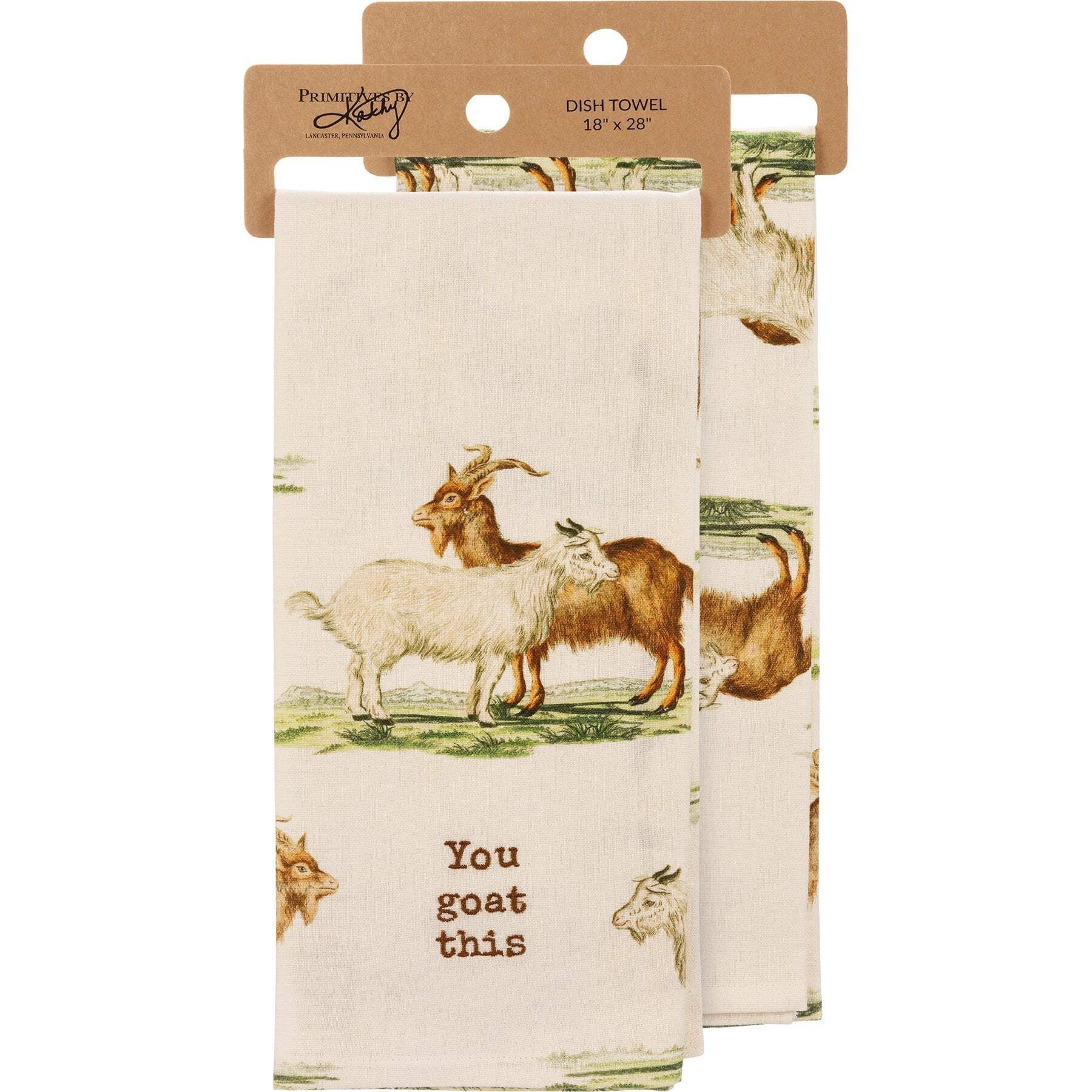 Primitives by Kathy 110763 You Goat This Dish Cloth Towel | Novelty Tea ...