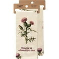 thumbnail image 1 of Primitives by Kathy 112011 Kitchen Towel Thistle Be A Beautiful Day, 28-inch, Cotton Linen, 1 of 4