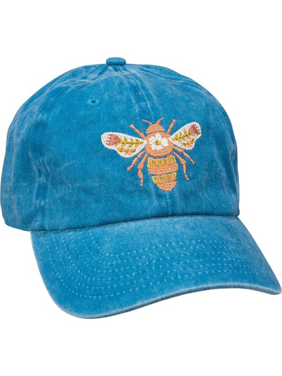 113049 Bee Happy Baseball Cap Blue