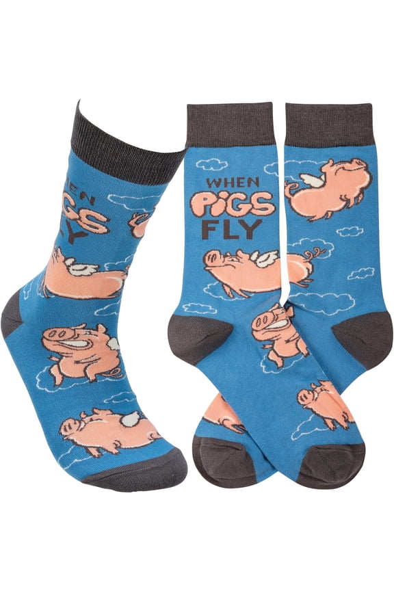 113085 When Pigs Fly Socks