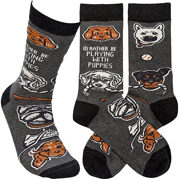 Primitives by Kathy 113094 I'd Rather Be Playing with Puppies Socks