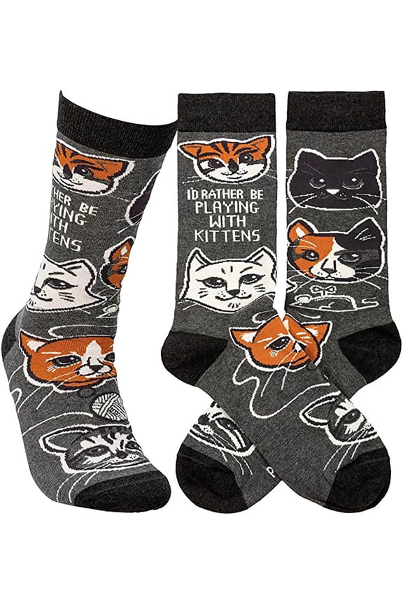 113095 I'd Rather Be Playing with Kittens Socks