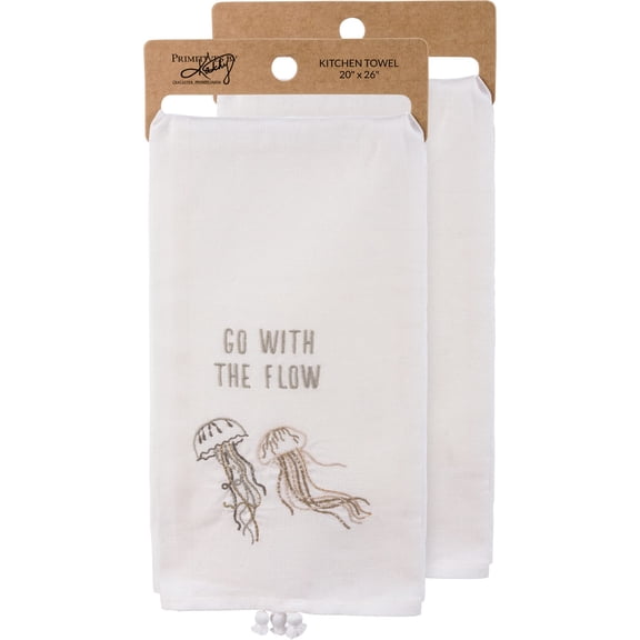 Primitives by Kathy 113750 Kitchen Towel Go with The Flow, Cotton