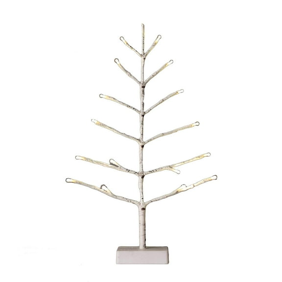 Primitives by Kathy 18 Inch Lit Birch Tree Battery Operated 16 Warm White LEDs 6 Hour Timer