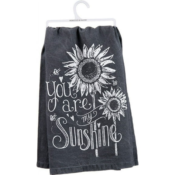 Primitives by Kathy 26885 Chalk Dish Towel, 28" x 28", You Are My Sunshine