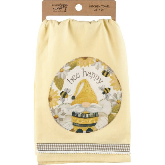 Primitives by Kathy Bee Happy Gnome Kitchen Towel