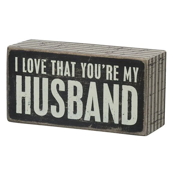 Primitives by Kathy Box Sign, 2.5-Inch by 5-Inch, My Husband