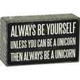 thumbnail image 1 of Primitives by Kathy Box Sign, 3-Inch by 5-Inch, Be a Unicorn, 1 of 2