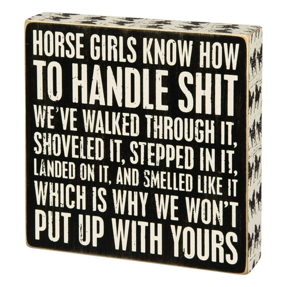 Primitives by Kathy Box Sign, Horse Girls (31184)