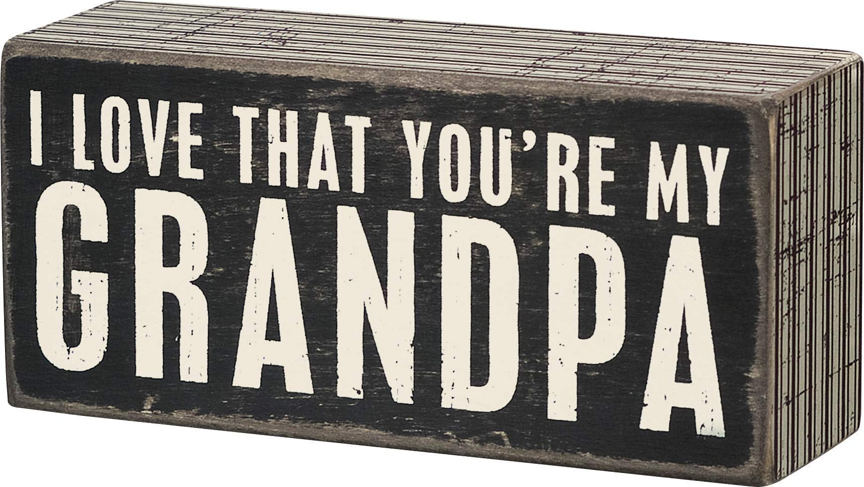 Black and White Wooden Grandpa Wall Sign