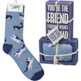thumbnail image 1 of Primitives by Kathy Box Sign & Pair of Socks Set - You're The Friend, 1 of 3
