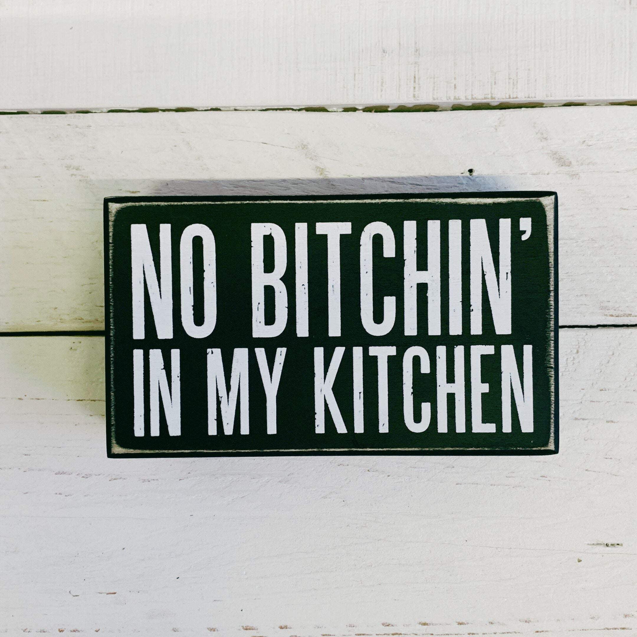 Primitives by Kathy Box Sign - in My Kitchen, 6x3.5 inches, Black ...