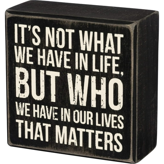 Primitives by Kathy Classic Box Sign, 4 x 4-Inches