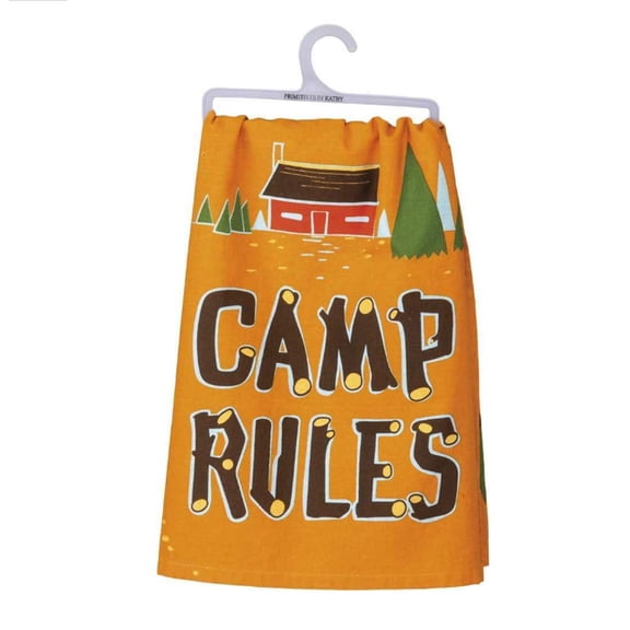 Primitives by Kathy Dish Towel Camp Rules