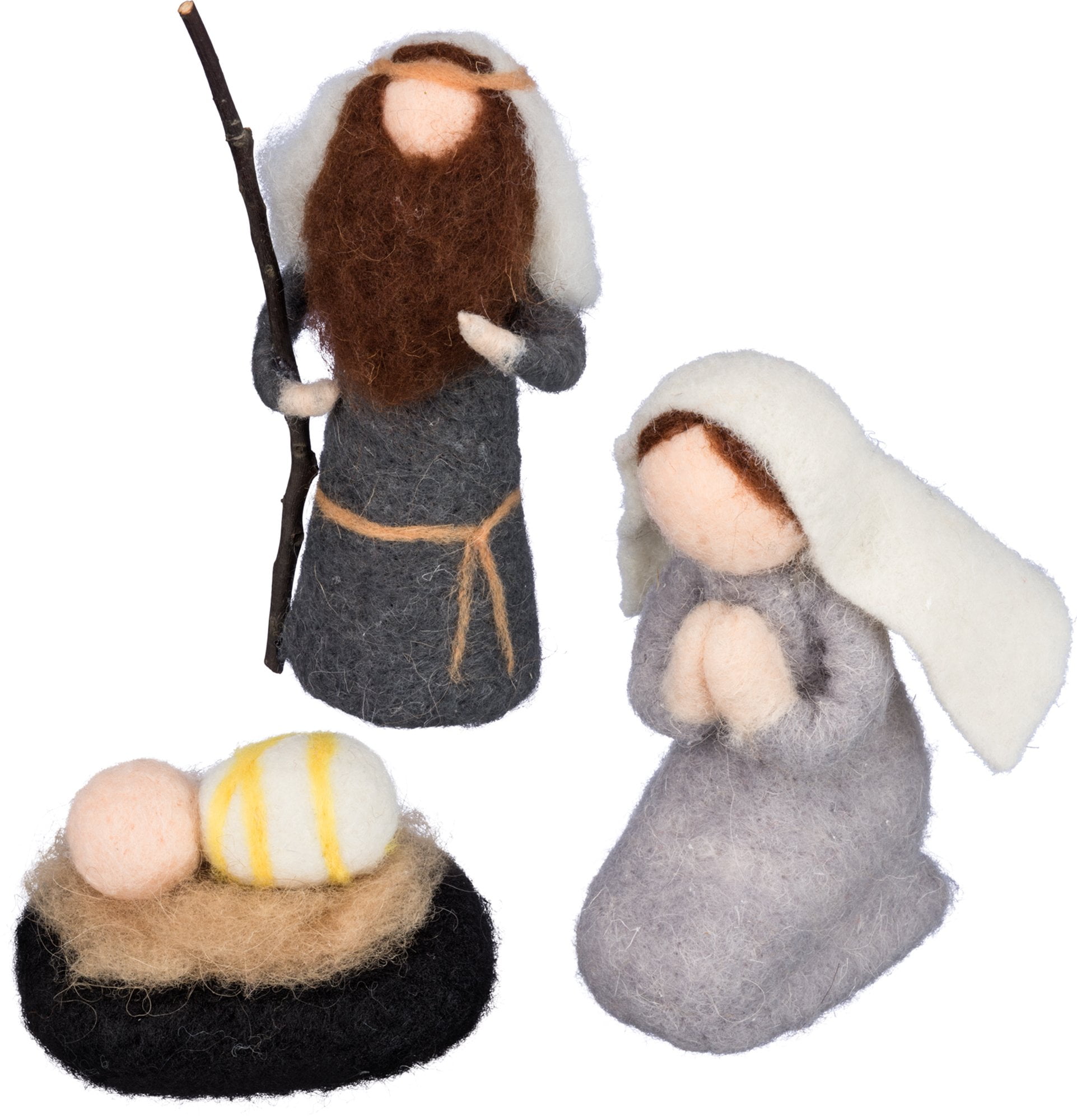 Primitives by Kathy Felt Nativity Size: 2.25\