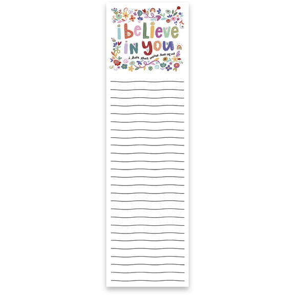 Primitives by Kathy Floral Design I Believe in You Magnetic Paper List Notepad