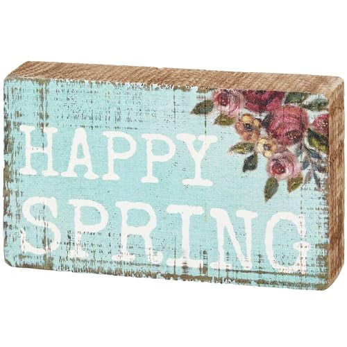 Primitives by Kathy Happy Spring Block Sign