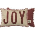 thumbnail image 1 of Primitives by Kathy Holiday Joy Cotton Throw Pillow, 15 x 10-Inch, Tan/Red, 1 of 3
