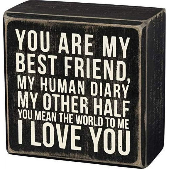 Primitives by Kathy I Love You Wood Box Decorative Sign