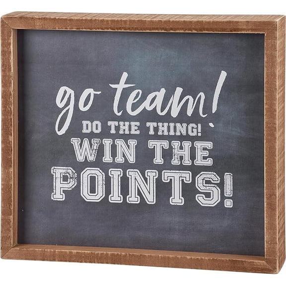 Primitives by Kathy Inset Box Sign - Go Team