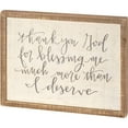 thumbnail image 1 of Primitives by Kathy Inset Box Sign Thank You God For Blessing Me Home Decor, 1 of 2