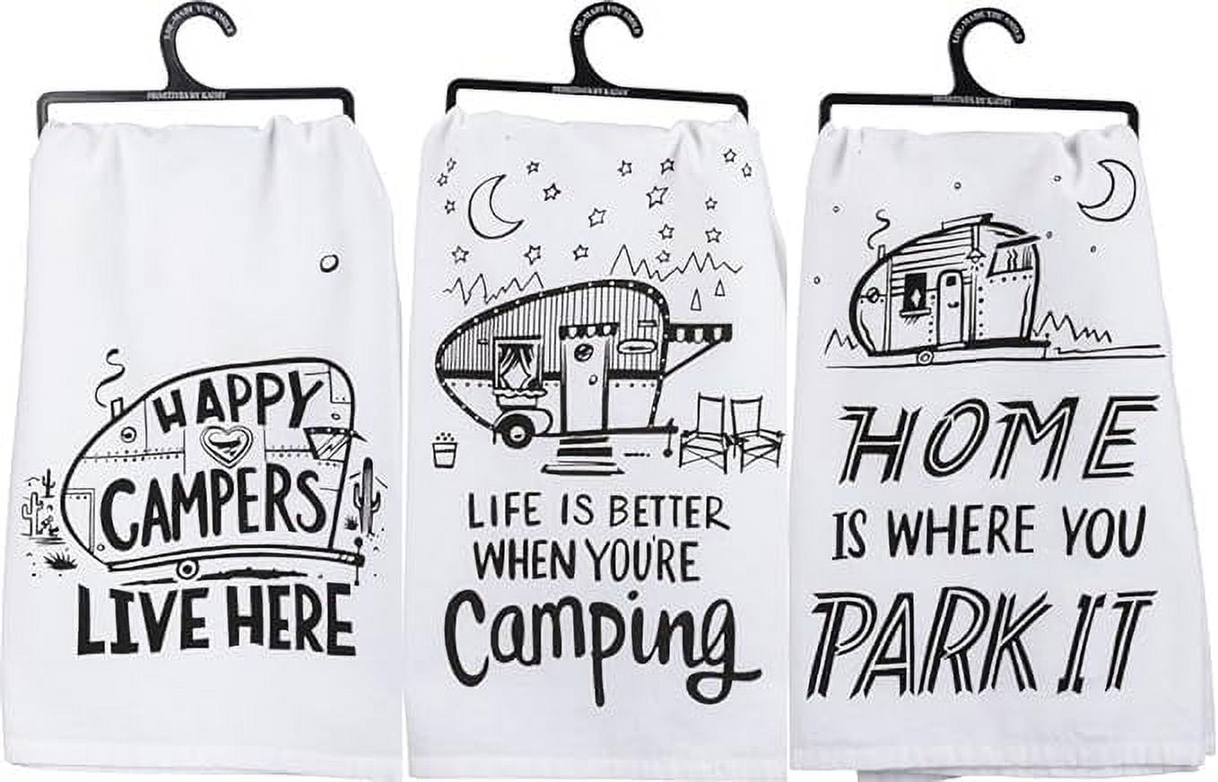 Primitives By Kathy Lot De 2 Torchons à Vaisselle Halloween Blanc