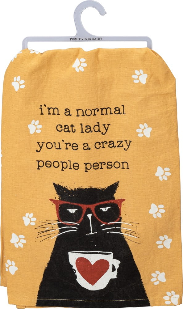 Primitives by Kathy I'm A Normal Cat Lady - You're A Crazy People Person Spiral Notebook