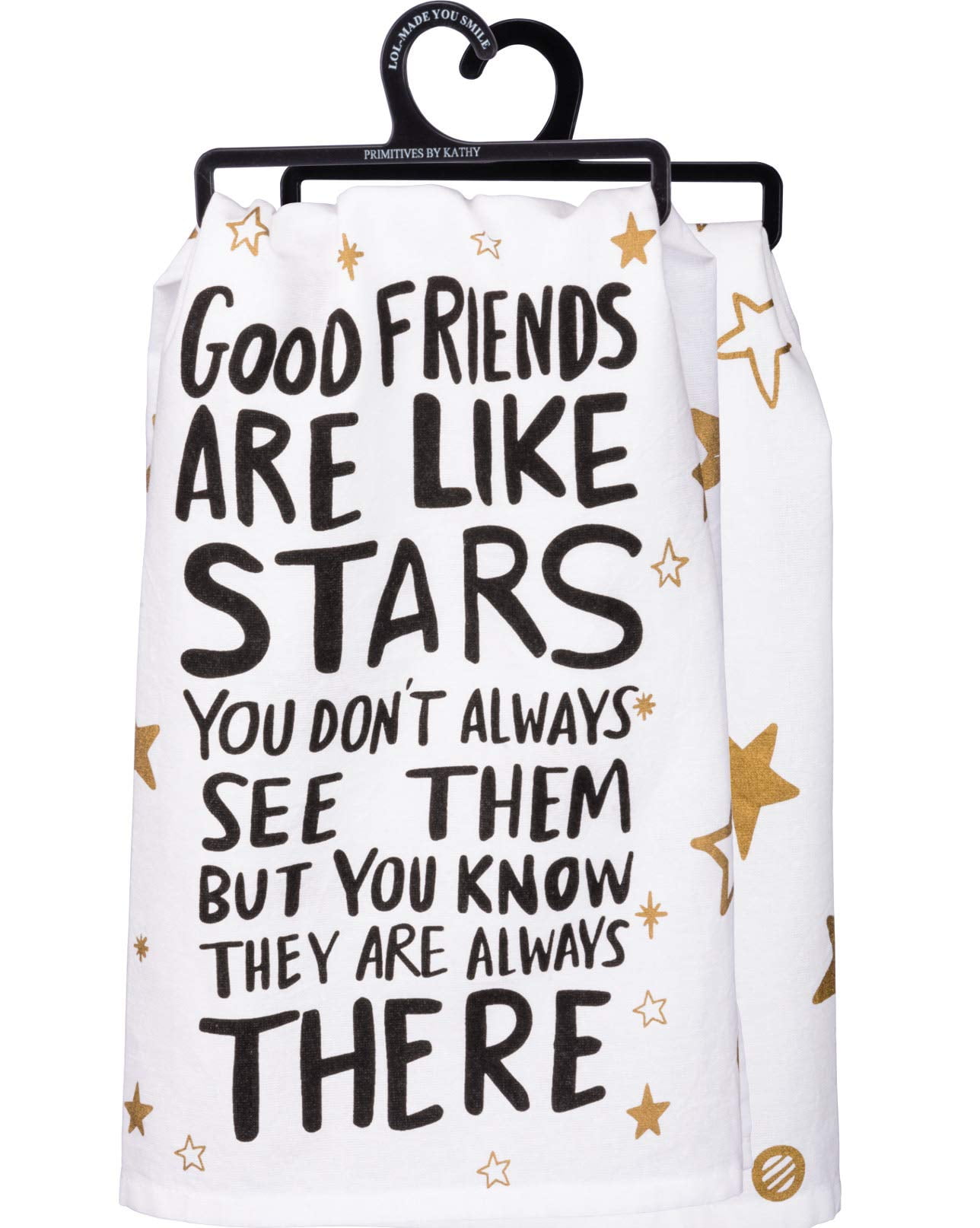 Good Friends Are Like Stars Cotton Flour Sack Dish Towel