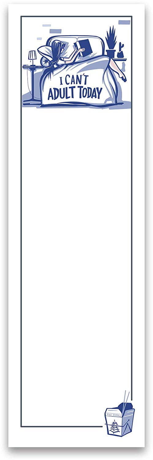 Blue and White Magnetic Notepad with Fun Sentiment