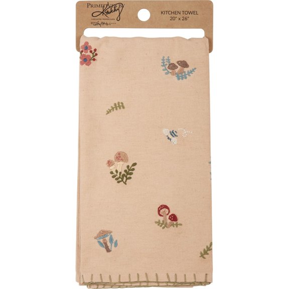 Primitives by Kathy Mushroom Toss Dish Towel