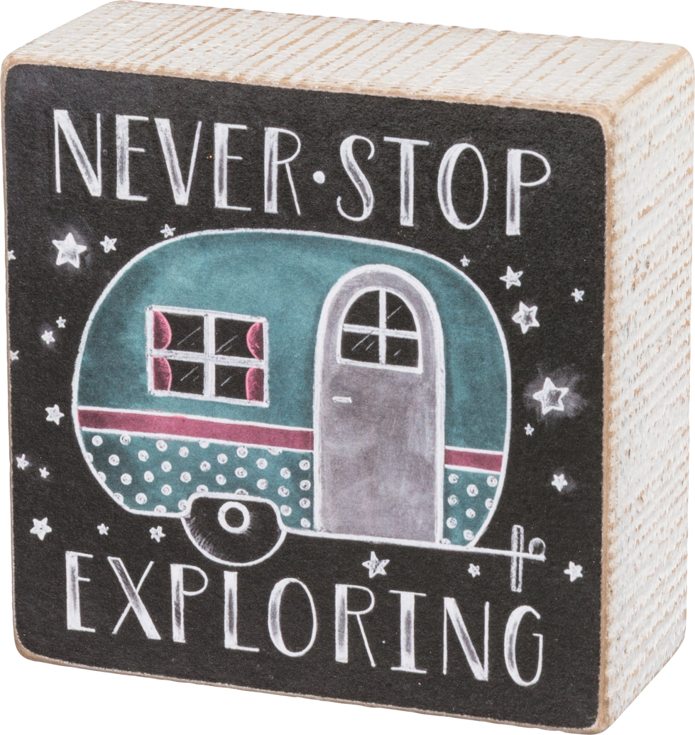 Never Stop Exploring Sign Primitives by Kathy Never Stop Exploring Chalk Sign - Walmart.com