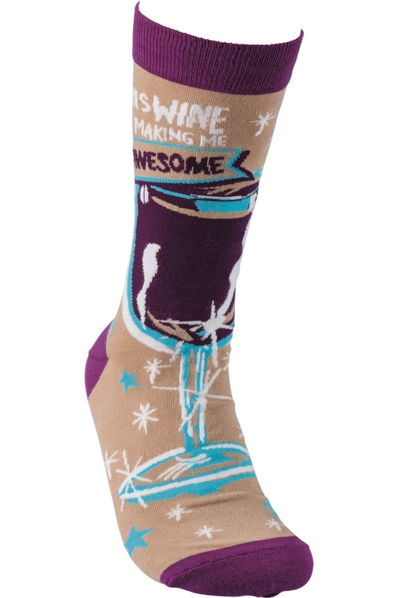 Novelty Socks, Wine Is Making Me Awesome