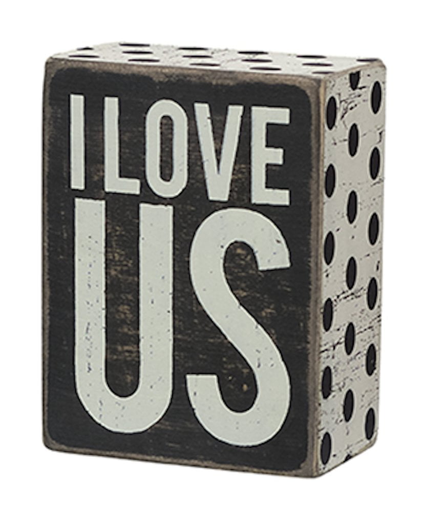 Distressed Black and White Wooden Valentine's Day Wall Sign