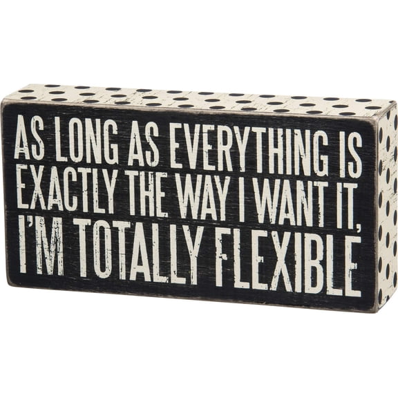 Primitives by Kathy Polka Dot Trimmed Box Sign, 8 x 4-Inches, Totally Flexible