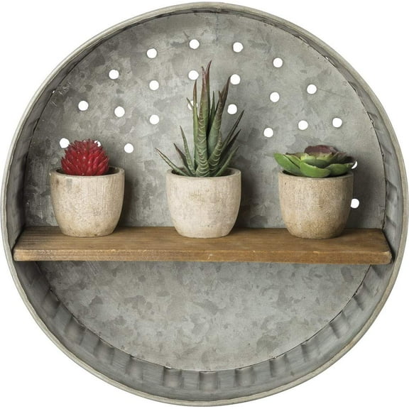 Primitives by Kathy Rustic-Inspired Wall Shelf, Metal and Wood
