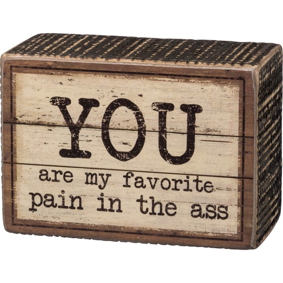 Primitives by Kathy Rustic Inspired Wood Box Sign, 3.5 x 2.5-Inches